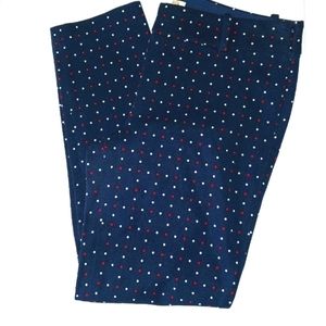 J Crew polka dot straight leg crop pants size 4